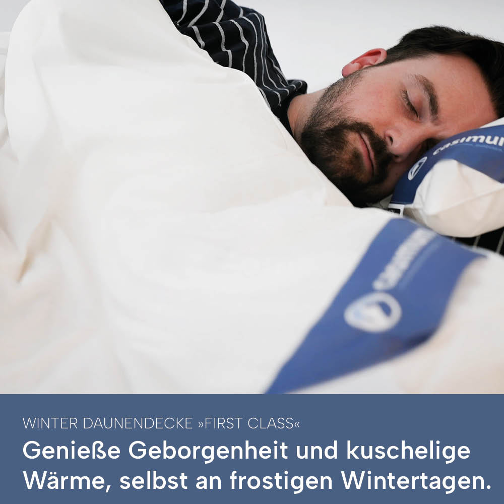 Wintergänsedaunendecke »FIRST CLASS« – Warm, 100% Gänsedaunen, Klasse 1, Downpass, hergestellt in Deutschland