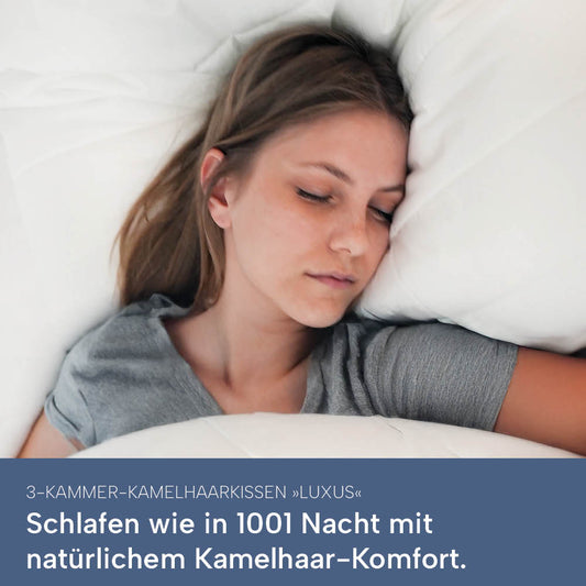 3-Kammer-Kamelhaarkissen »LUXUS« – 100% Kamelhaar (Außen) für ein luxuriöses Schlaferlebnis