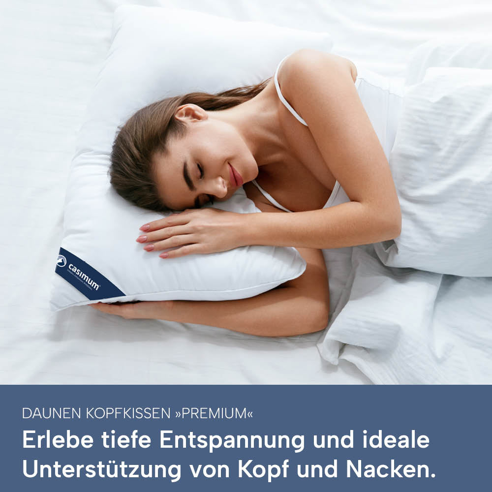 Feder- und Daunenkissen »PREMIUM« – 70% Federn, 30% Daunen, Klasse 1, Downpass, hergestellt in Deutschland