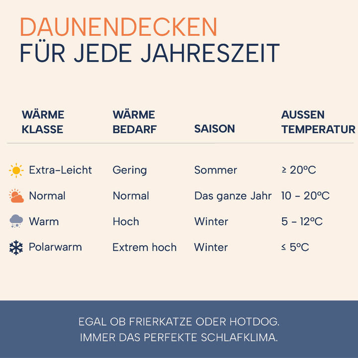 Sommergänsedaunendecke »FIRST CLASS« – 100% Gänsedaunen, Klasse 1, Downpass, hergestellt in Deutschland