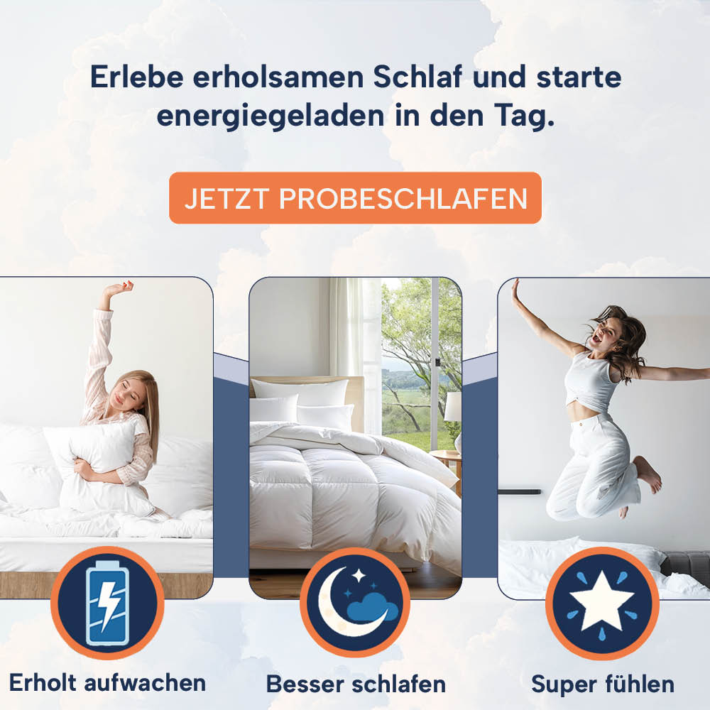 Gänsedaunenkissen »FIRST CLASS« – 60% Gänsedaunen, 40% Gänsefedern, Klasse 1, Downpass, hergestellt in Deutschland