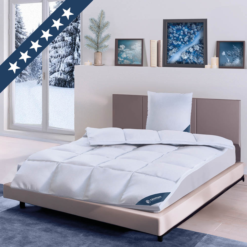 Wintergänsedaunendecke »FIRST CLASS« – Polarwarm, 100% Gänsedaunen, Klasse 1, Downpass, hergestellt in Deutschland
