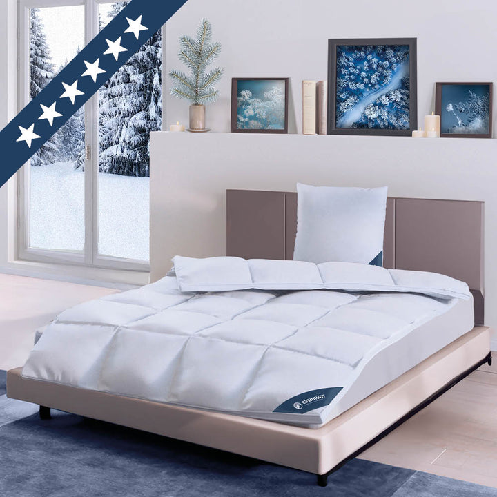 Wintergänsedaunendecke »FIRST CLASS« – Polarwarm, 100% Gänsedaunen, Klasse 1, Downpass, hergestellt in Deutschland