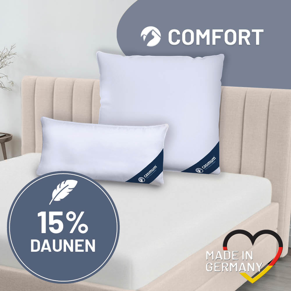 Feder- und Daunenkissen »COMFORT« – 85% Federn, 15%, Klasse 1, Downpass, hergestellt in Deutschland