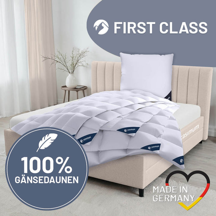 Gänsedaunendecke »FIRST CLASS« – 100% Gänsedaunen, Klasse 1, Downpass, hergestellt in Deutschland
