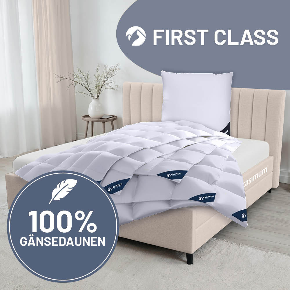 Gänsedaunendecke »FIRST CLASS« – 100% Gänsedaunen, Klasse 1, Downpass, hergestellt in Deutschland