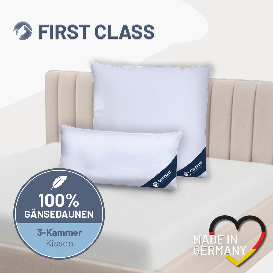 3-Kammer-Gänsedaunenkissen »FIRST CLASS« – 100% Gänsedaunen (Außen)