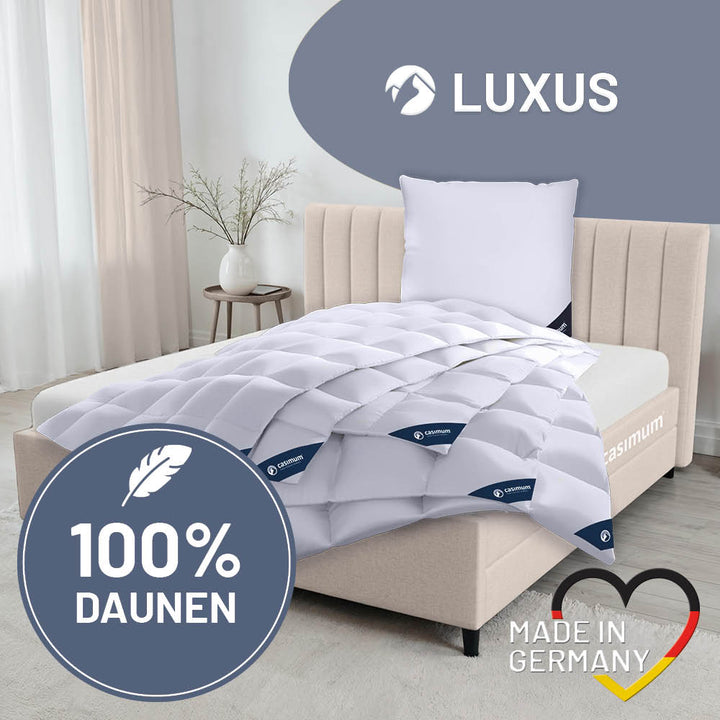 Daunendecke »LUXUS« – 100% Daunen, Klasse 1, Downpass, hergestellt in Deutschland