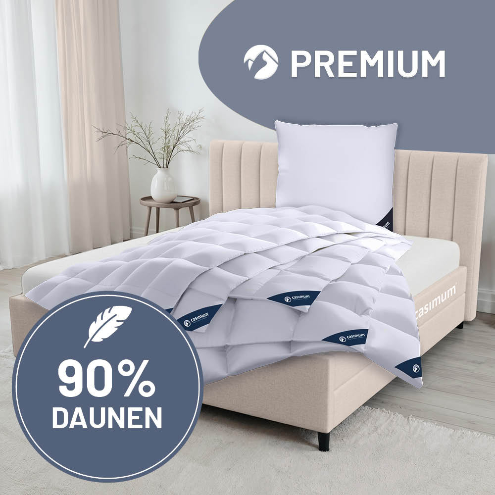 Daunendecke »PREMIUM« – 90% Daunen, 10% Federn, Klasse 1, Downpass, hergestellt in Deutschland