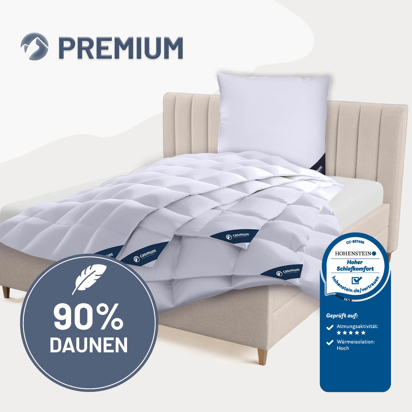 Daunendecke »PREMIUM« – 90% Daunen, 10% Federn
