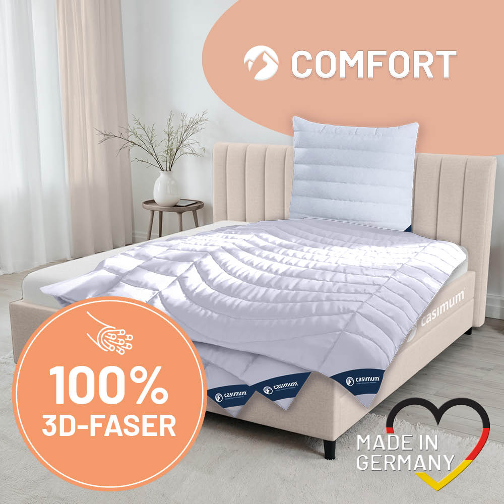 Faserdecke »COMFORT« – 100% Polyester mit luftiger 3D-Hohlfaser für erholsame Nächte