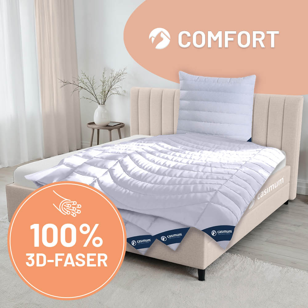 Faserdecke »COMFORT« – 100% Polyester mit luftiger 3D-Hohlfaser für erholsame Nächte