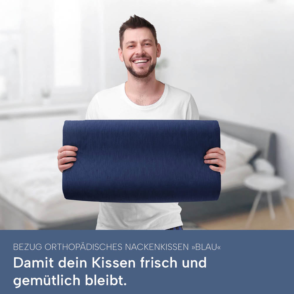 Schonbezüge Doppelpack »BLAU« für Orthopädisches Nackenkissen »ERGO VARIO«