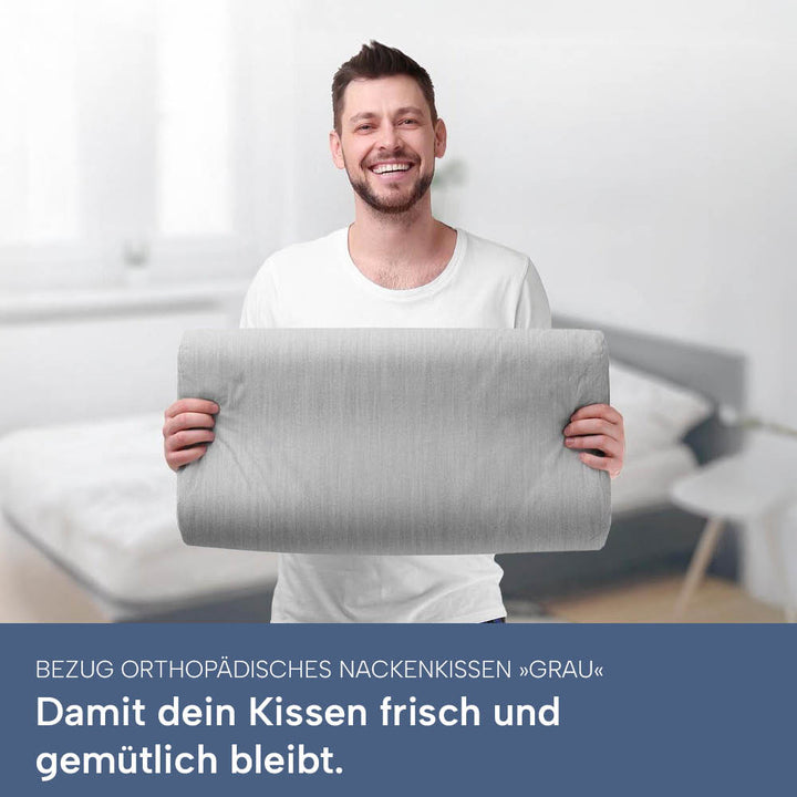 Schonbezüge Doppelpack »GRAU« für Orthopädisches Nackenkissen »ERGO VARIO«