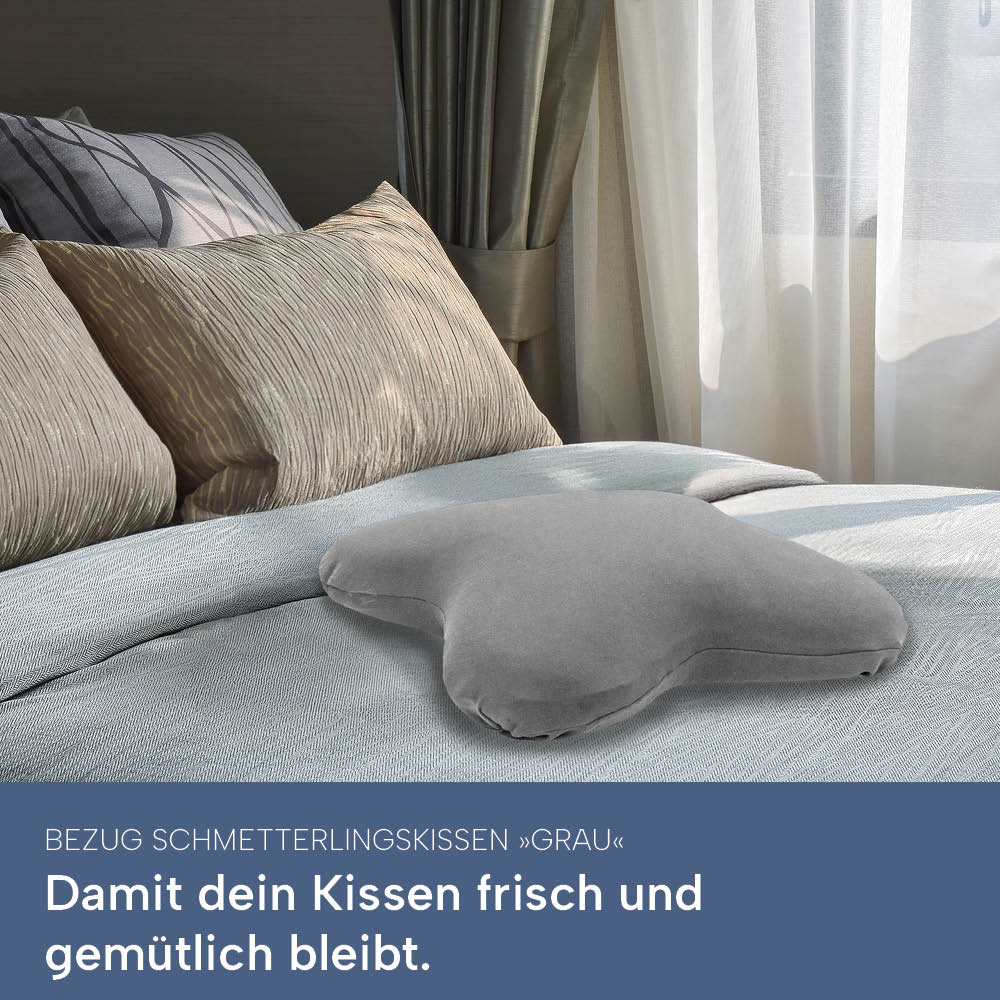 Schonbezüge Doppelpack »GRAU« für Schmetterlingskissen »BUTTERFLY«
