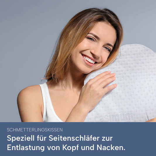 Schmetterlingskissen »BUTTERFLY«, Memory Foam, sehr gute Ergonomie, zertifiziert vom Institut für Gesundheit & Ergonomie