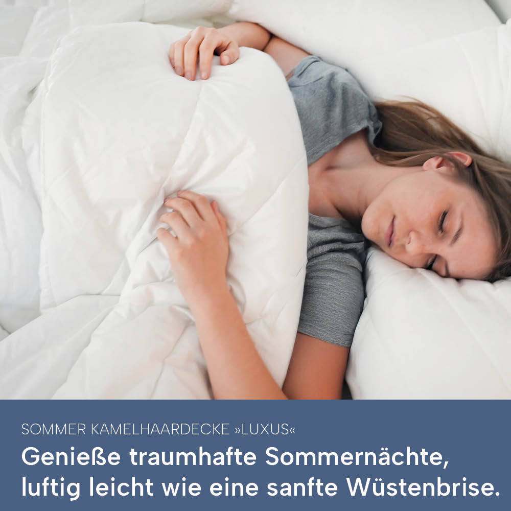 Sommer Kamelhaardecke »LUXUS« – 100% Kamelhaar für ein luxuriöses Schlaferlebnis