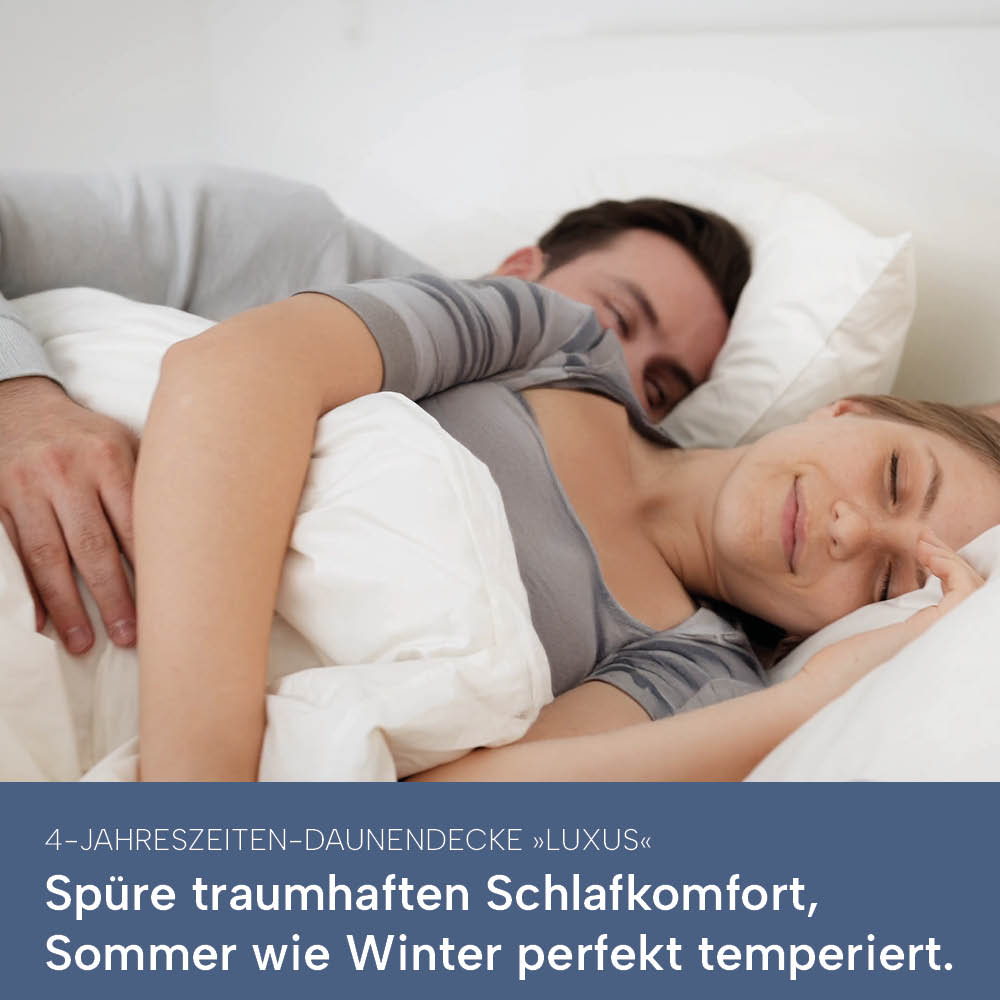 4-Jahreszeiten Daunendecke »LUXUS« – 100% Daunen