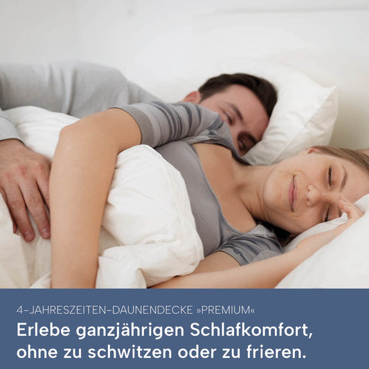 4-Jahreszeiten Daunendecke »PREMIUM« – 90% Daunen, 10% Federn