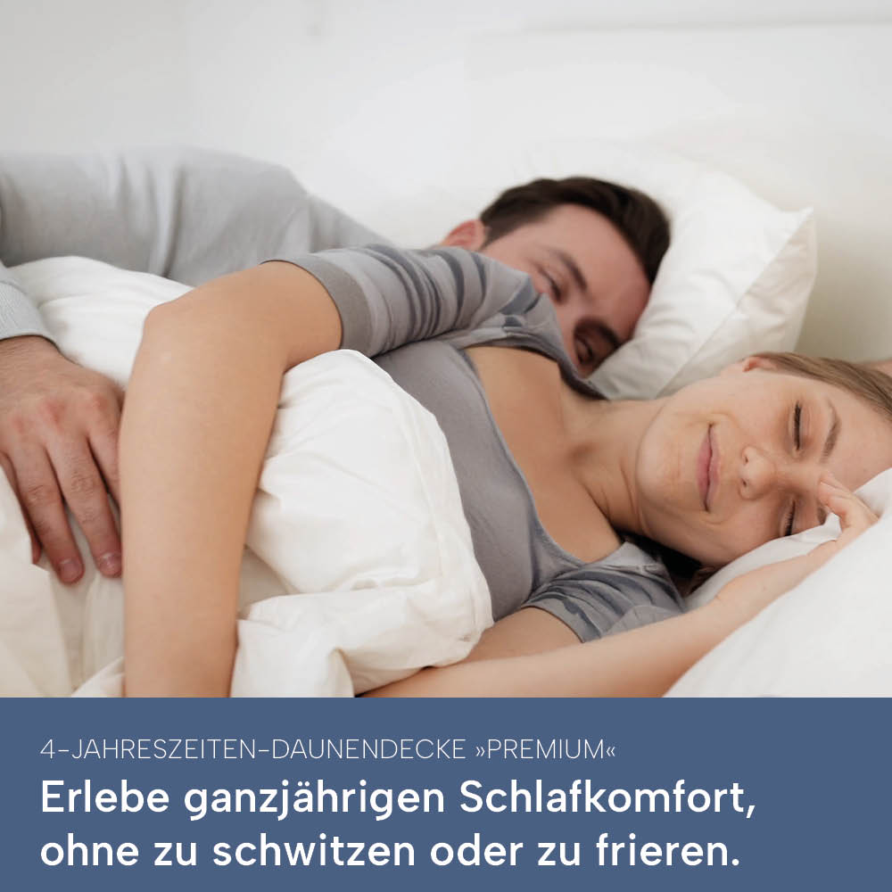 4-Jahreszeiten Daunendecke »PREMIUM« – 90% Daunen, 10% Federn