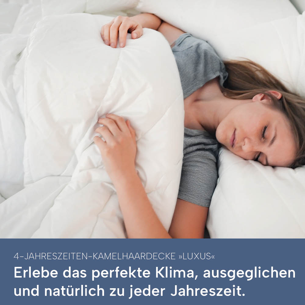 4-Jahreszeiten Kamelhaardecke »LUXUS« – 100% Kamelhaar