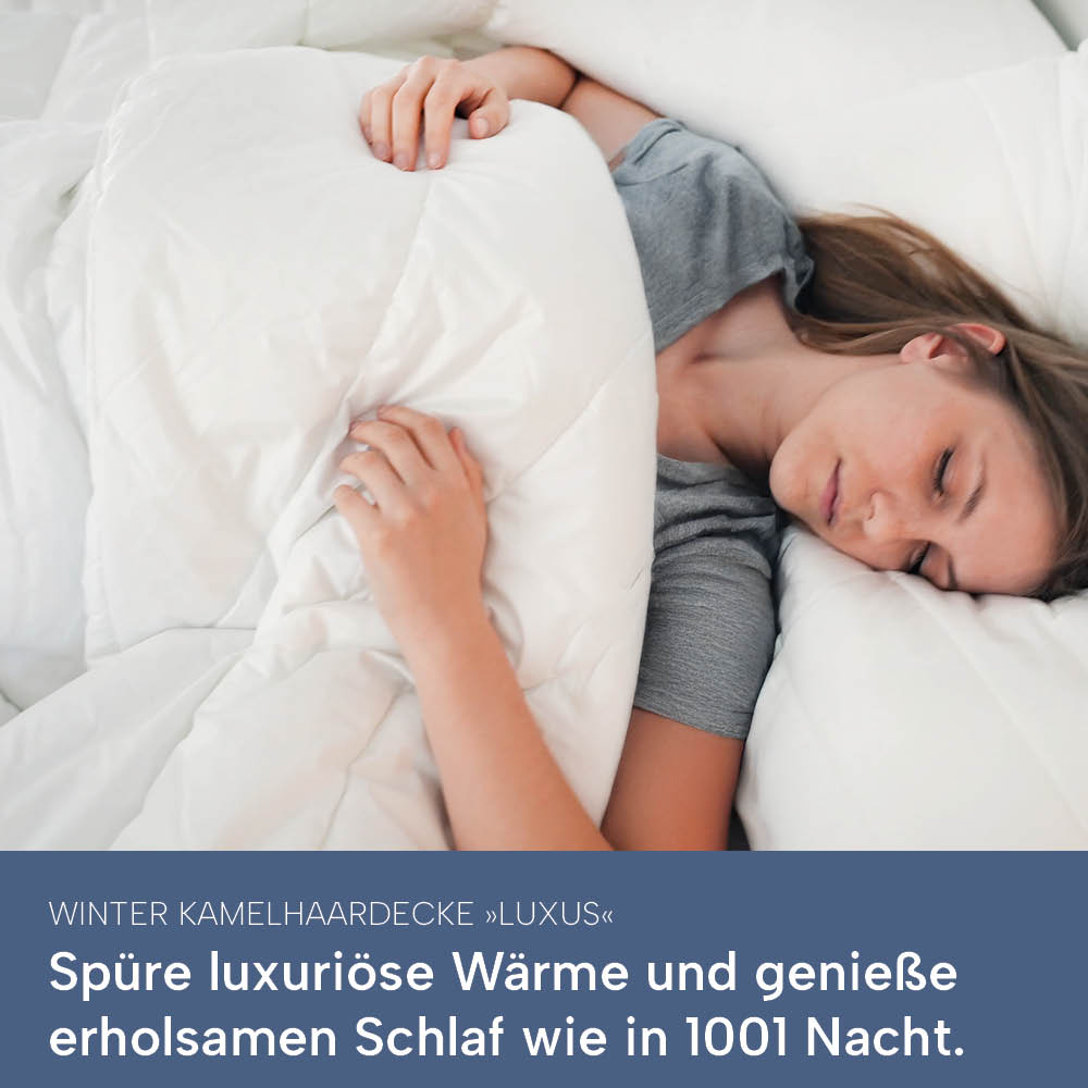 Winter Kamelhaardecke »LUXUS« – 100% Kamelhaar für ein luxuriöses Schlaferlebnis