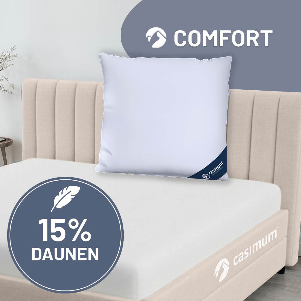 Feder- und Daunenkissen »COMFORT« – 85% Federn, 15%, Klasse 1, Downpass, hergestellt in Deutschland