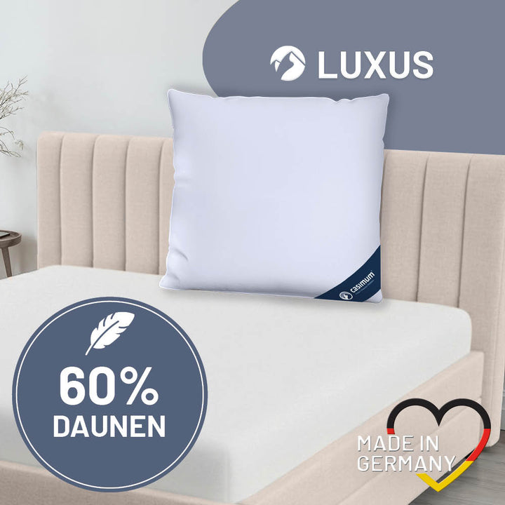 Daunen- und Federkissen »LUXUS« – 60% Daunen, 40% Federn, Klasse 1, Downpass, hergestellt in Deutschland
