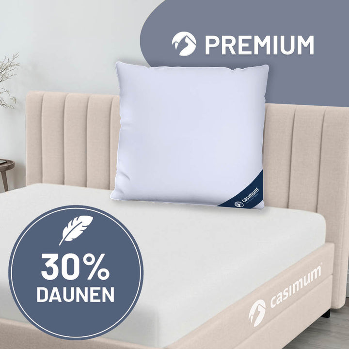 Feder- und Daunenkissen »PREMIUM« – 70% Federn, 30% Daunen, Klasse 1, Downpass, hergestellt in Deutschland