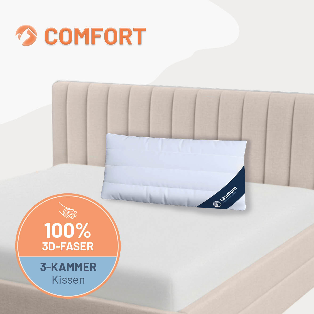 3-Kammer-Faserkissen »COMFORT« – 100% Polyester