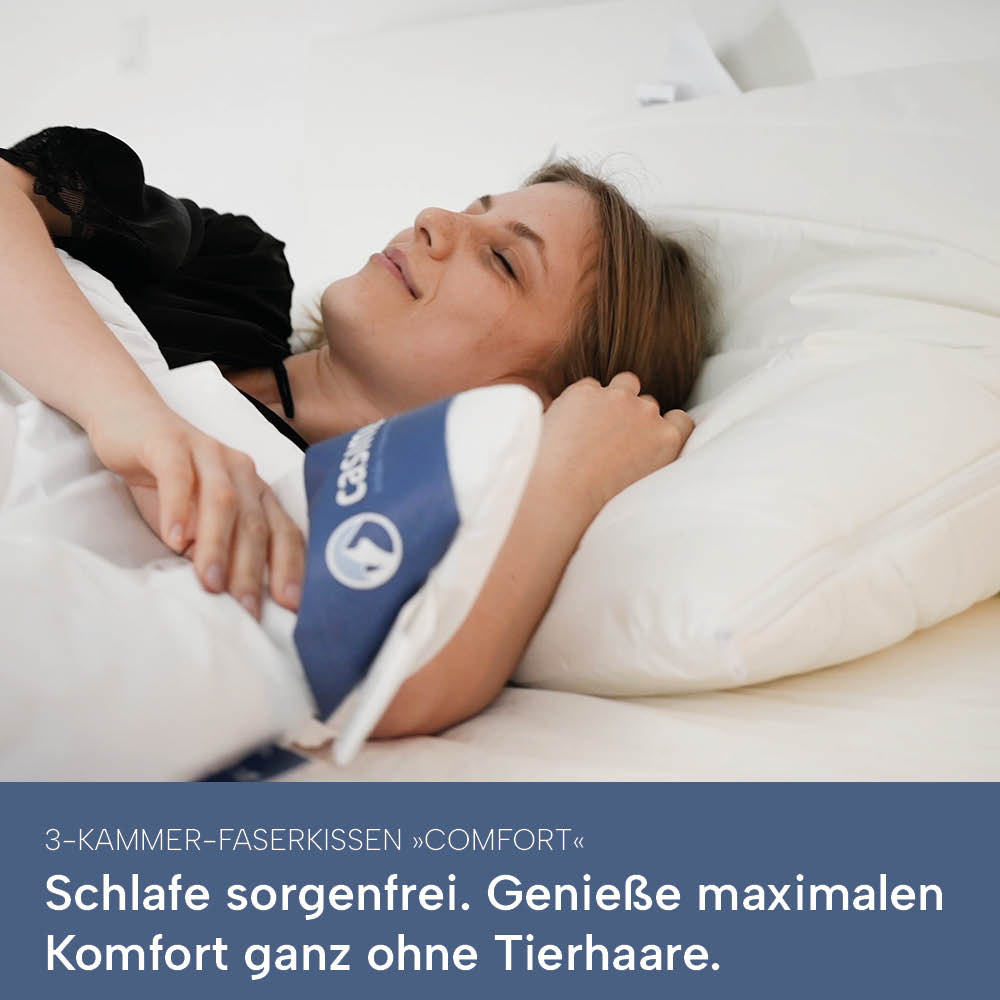3-Kammer-Faserkissen »COMFORT« – 100% Polyester mit 3D-Hohlfaser für erholsame Nächte
