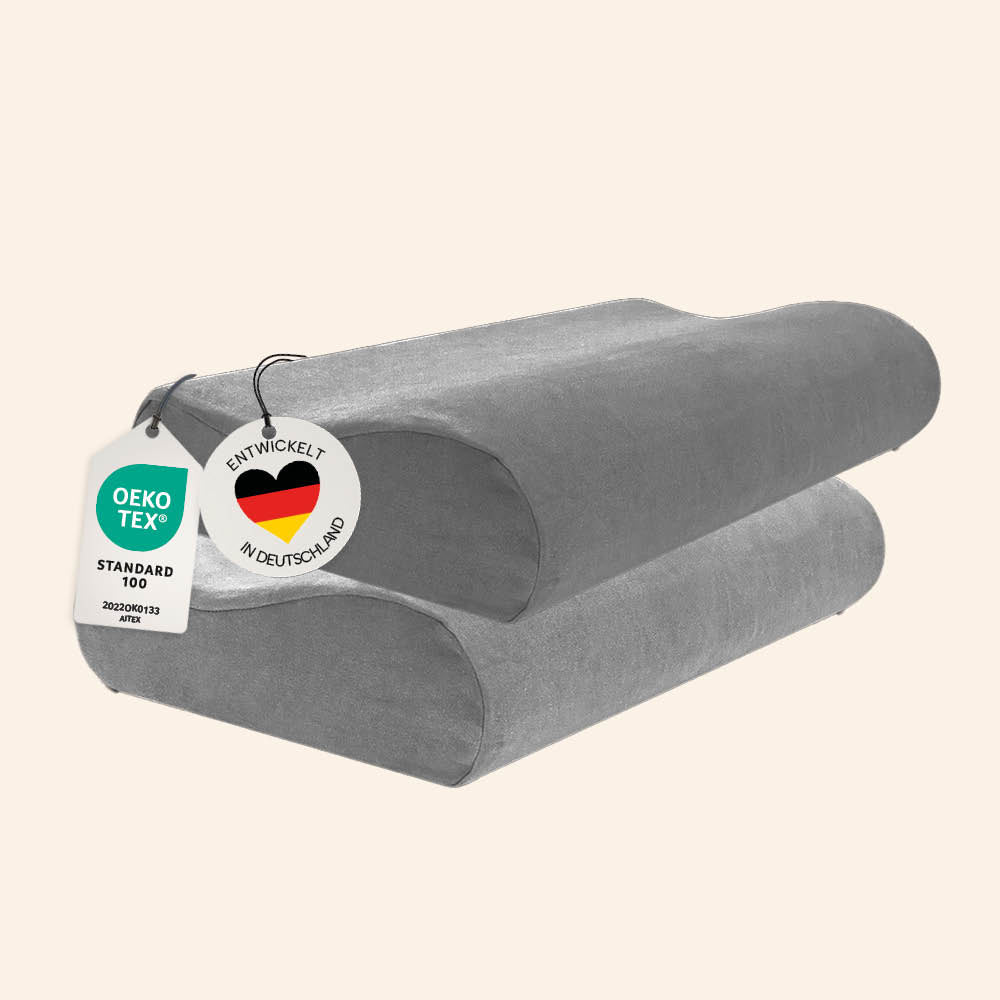 Schonbezüge Doppelpack »GRAU« für Orthopädisches Nackenkissen »ERGO VARIO«