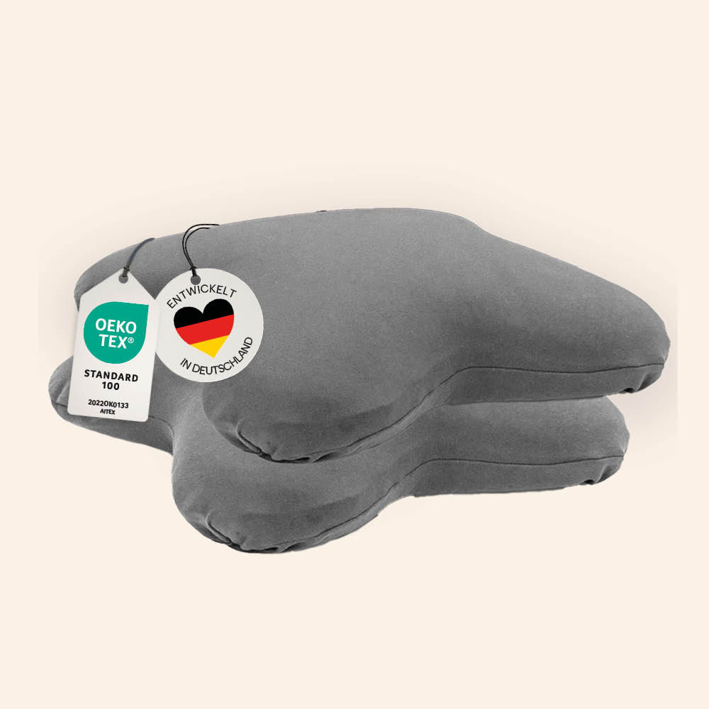 Schonbezüge Doppelpack »GRAU« für Schmetterlingskissen »BUTTERFLY«