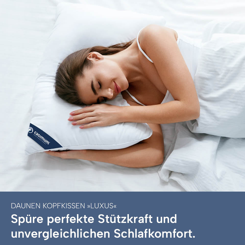 Daunen- und Federkissen »LUXUS« – 60% Daunen, 40% Federn, Klasse 1, Downpass, hergestellt in Deutschland