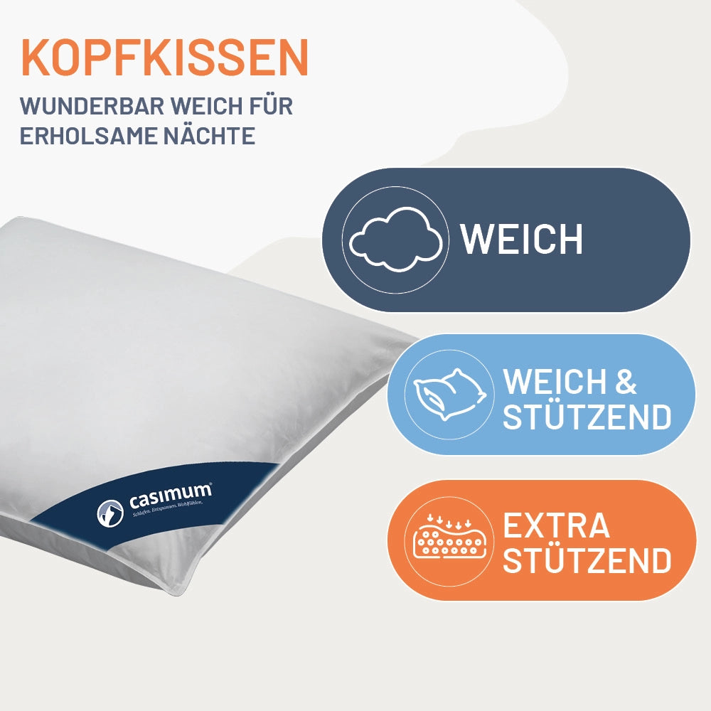 Daunen- und Federkissen »LUXUS« – 60% Daunen, 40% Federn