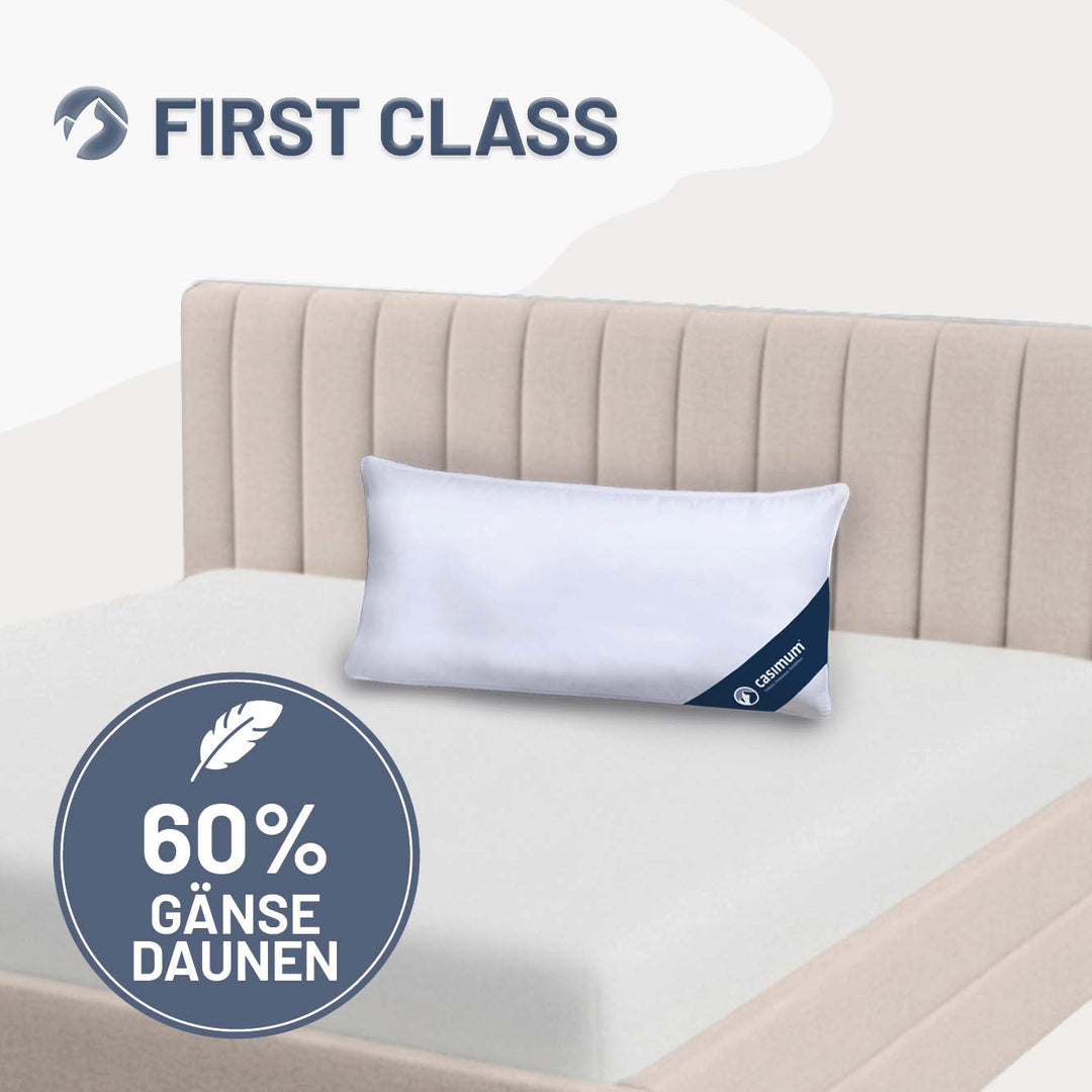 Gänsedaunenkissen »FIRST CLASS« – 60% Gänsedaunen, 40% Gänsefedern
