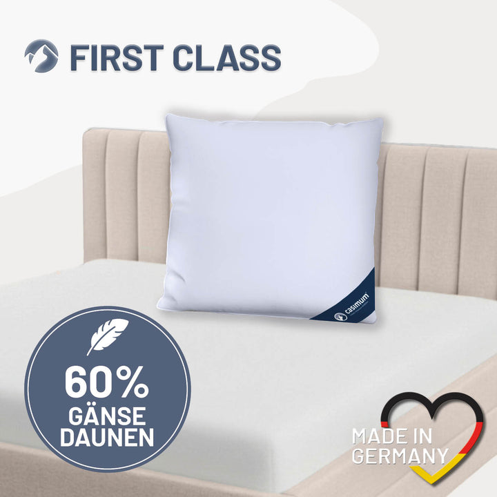 Gänsedaunenkissen »FIRST CLASS« – 60% Gänsedaunen, 40% Gänsefedern