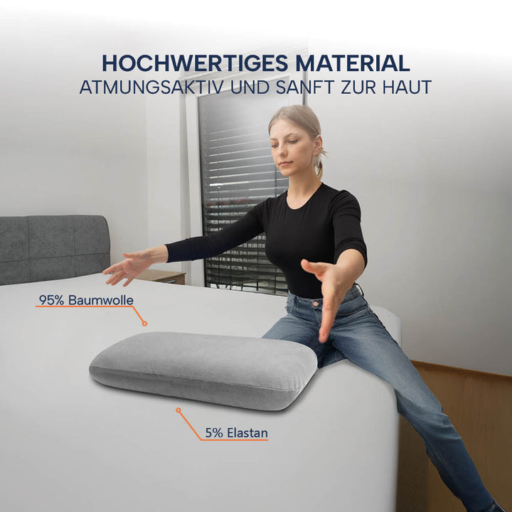 Schonbezüge Doppelpack »GRAU« für Nackenkissen »COMFORT«