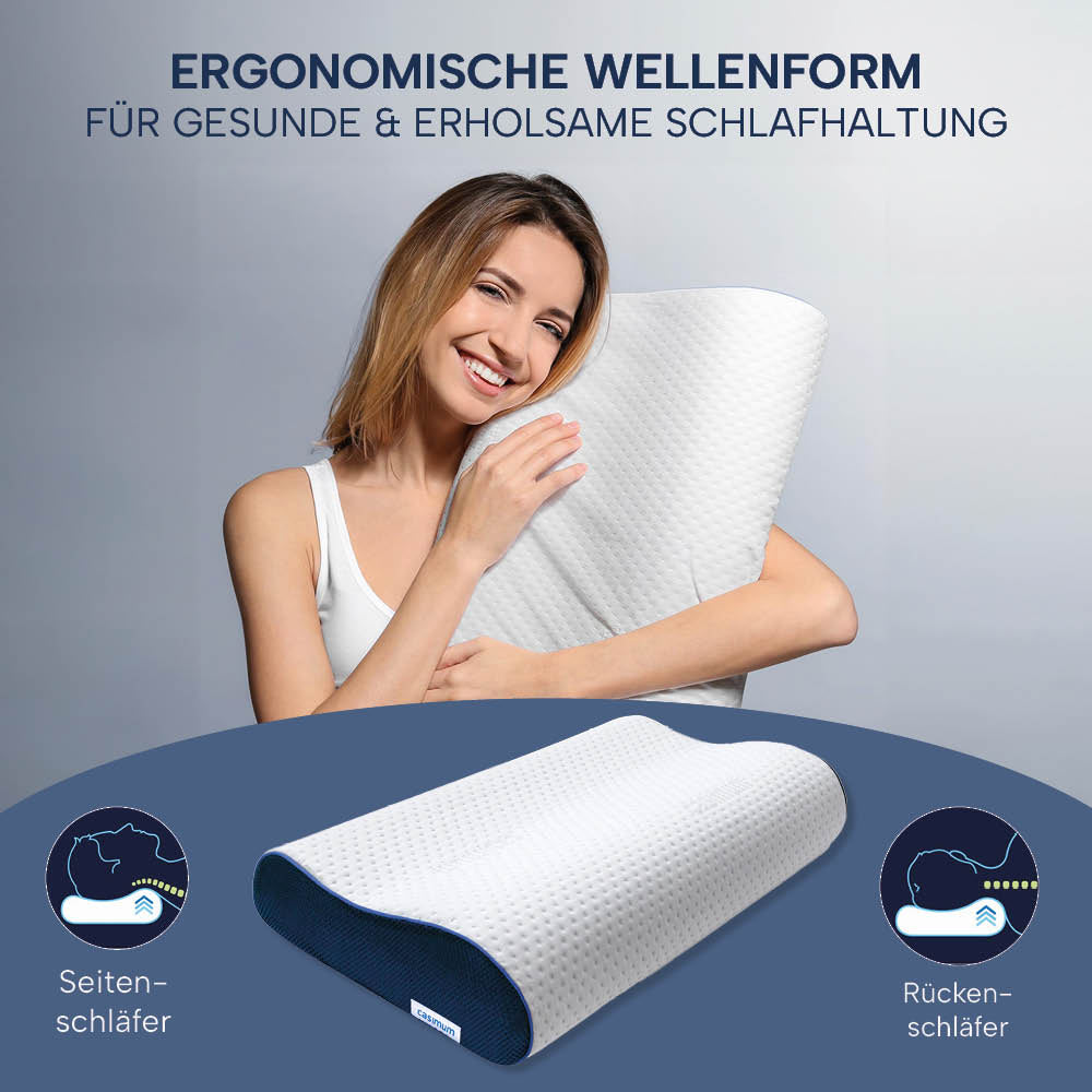 Orthopädisches Nackenkissen »ERGO VARIO«, Memory Foam, für beste Nackenunterstützung, zertifiziert vom Institut für Gesundheit & Ergonimie