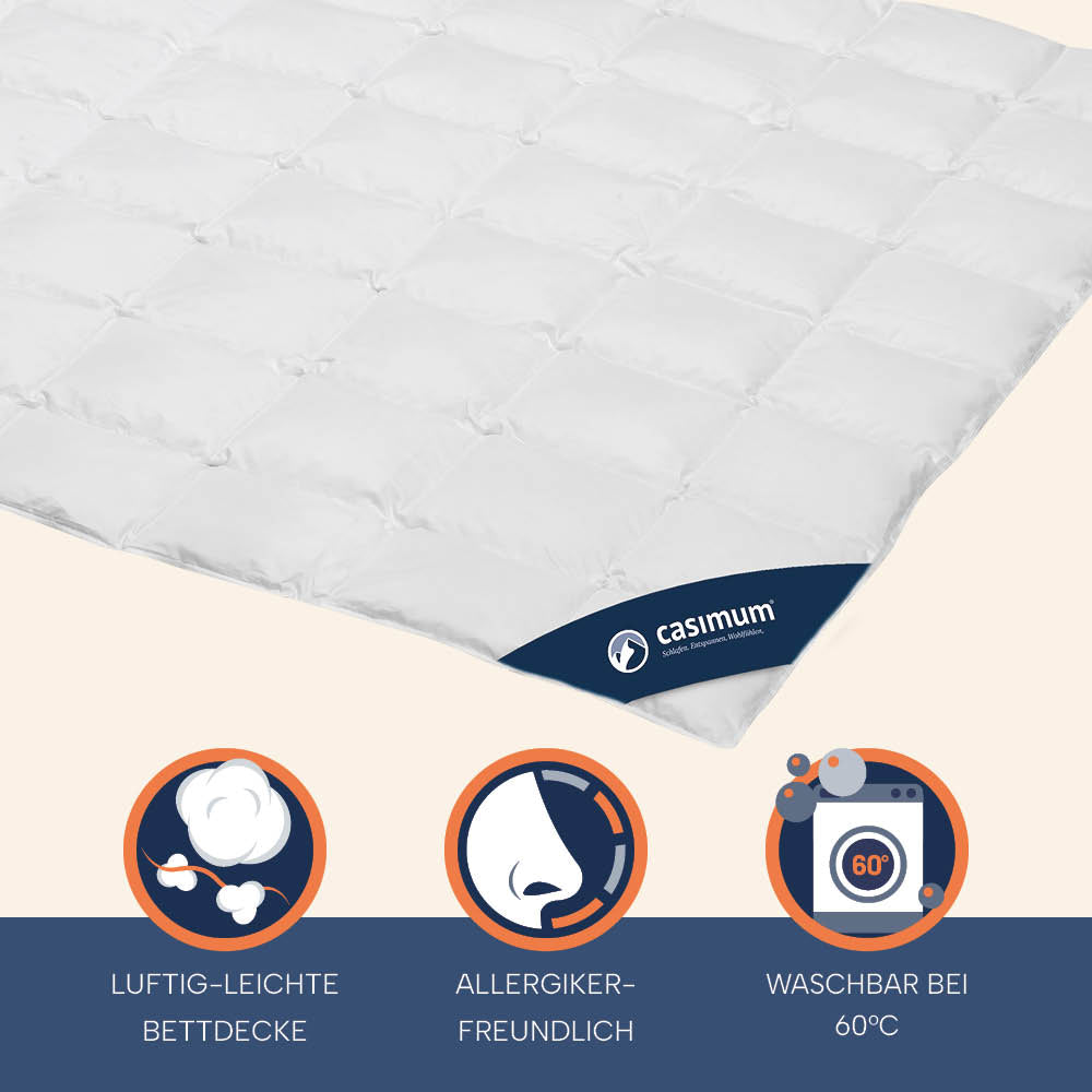 Sommerdaunendecke »LUXUS« – 100% Daunen, Klasse 1, Downpass, hergestellt in Deutschland