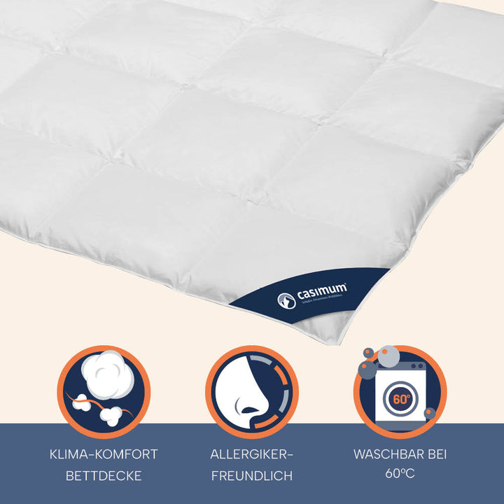 Daunendecke »PREMIUM« – 90% Daunen, 10% Federn, Klasse 1, Downpass, hergestellt in Deutschland