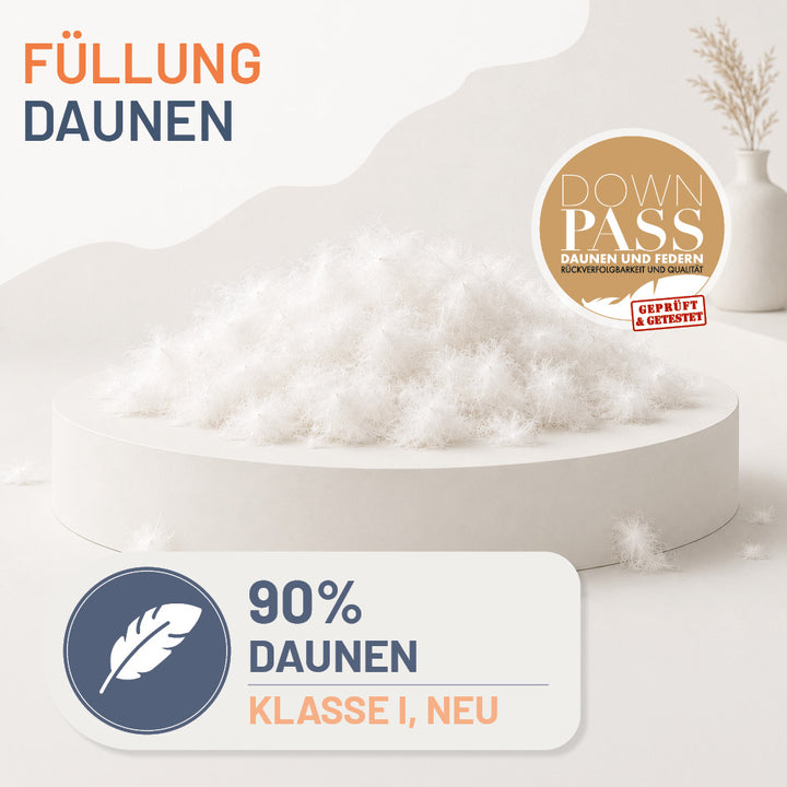Daunendecke »PREMIUM« – 90% Daunen, 10% Federn