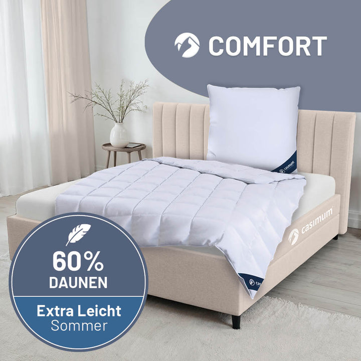 Daunendecke »COMFORT« – 60% Daunen, 40% Federn, Klasse 1, Downpass, hergestellt in Deutschland