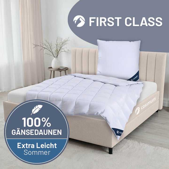 Gänsedaunendecke »FIRST CLASS« – 100% Gänsedaunen, Klasse 1, Downpass, hergestellt in Deutschland