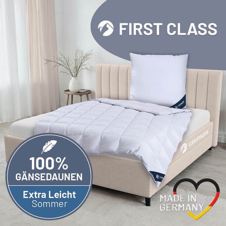 Gänsedaunendecke »FIRST CLASS« – 100% Gänsedaunen, Klasse 1, Downpass, hergestellt in Deutschland