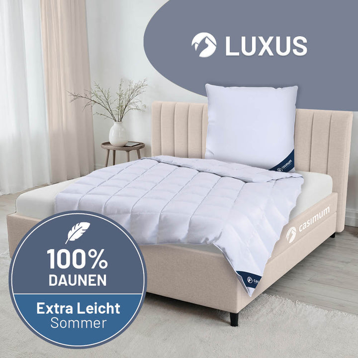 Daunendecke »LUXUS« – 100% Daunen, Klasse 1, Downpass, hergestellt in Deutschland