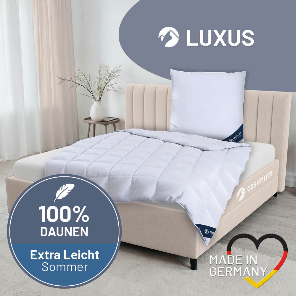 Daunendecke »LUXUS« – 100% Daunen, Klasse 1, Downpass, hergestellt in Deutschland