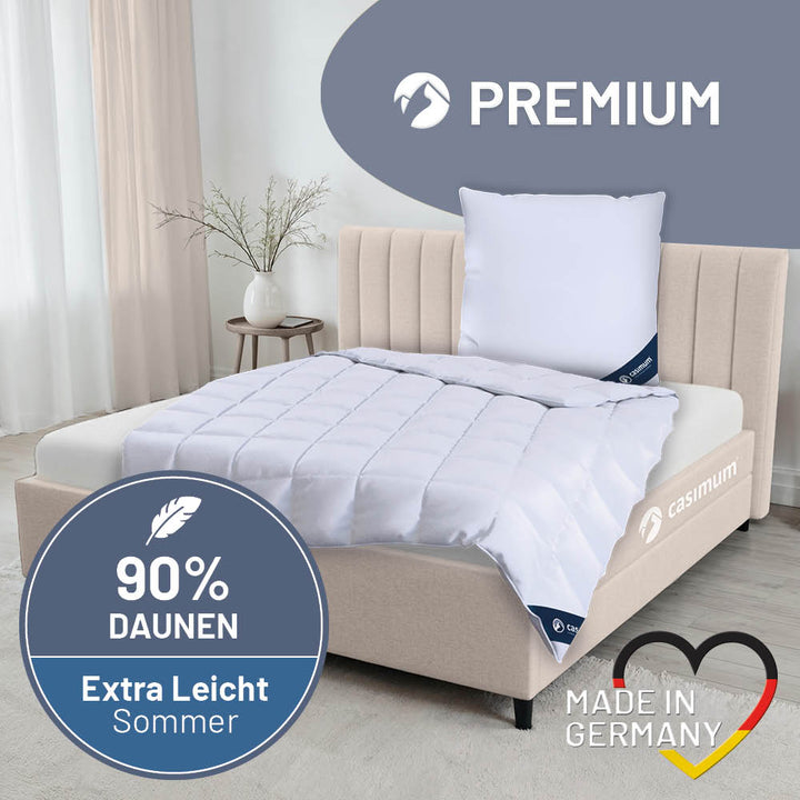Daunendecke »PREMIUM« – 90% Daunen, 10% Federn, Klasse 1, Downpass, hergestellt in Deutschland