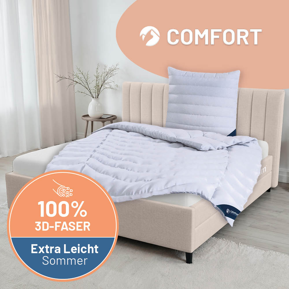 Faserdecke »COMFORT« – 100% Polyester mit luftiger 3D-Hohlfaser für erholsame Nächte