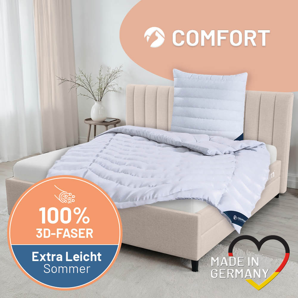 Faserdecke »COMFORT« – 100% Polyester mit luftiger 3D-Hohlfaser für erholsame Nächte
